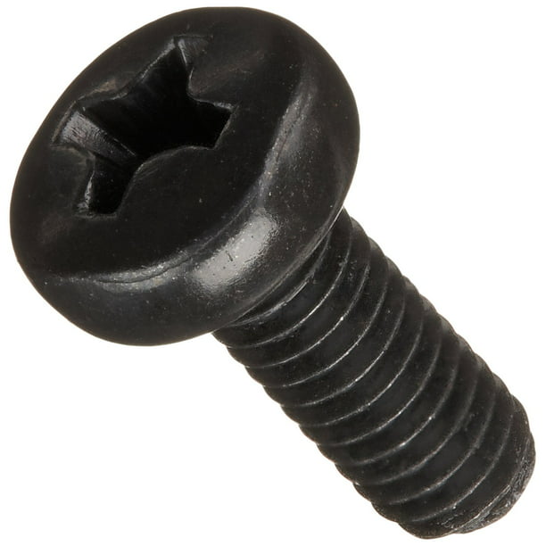 #8-18 Thread Size Phillips Drive 82 degrees Flat Head Pack of 100 3/4 Length Type AB Black Oxide Finish Steel Sheet Metal Screw 